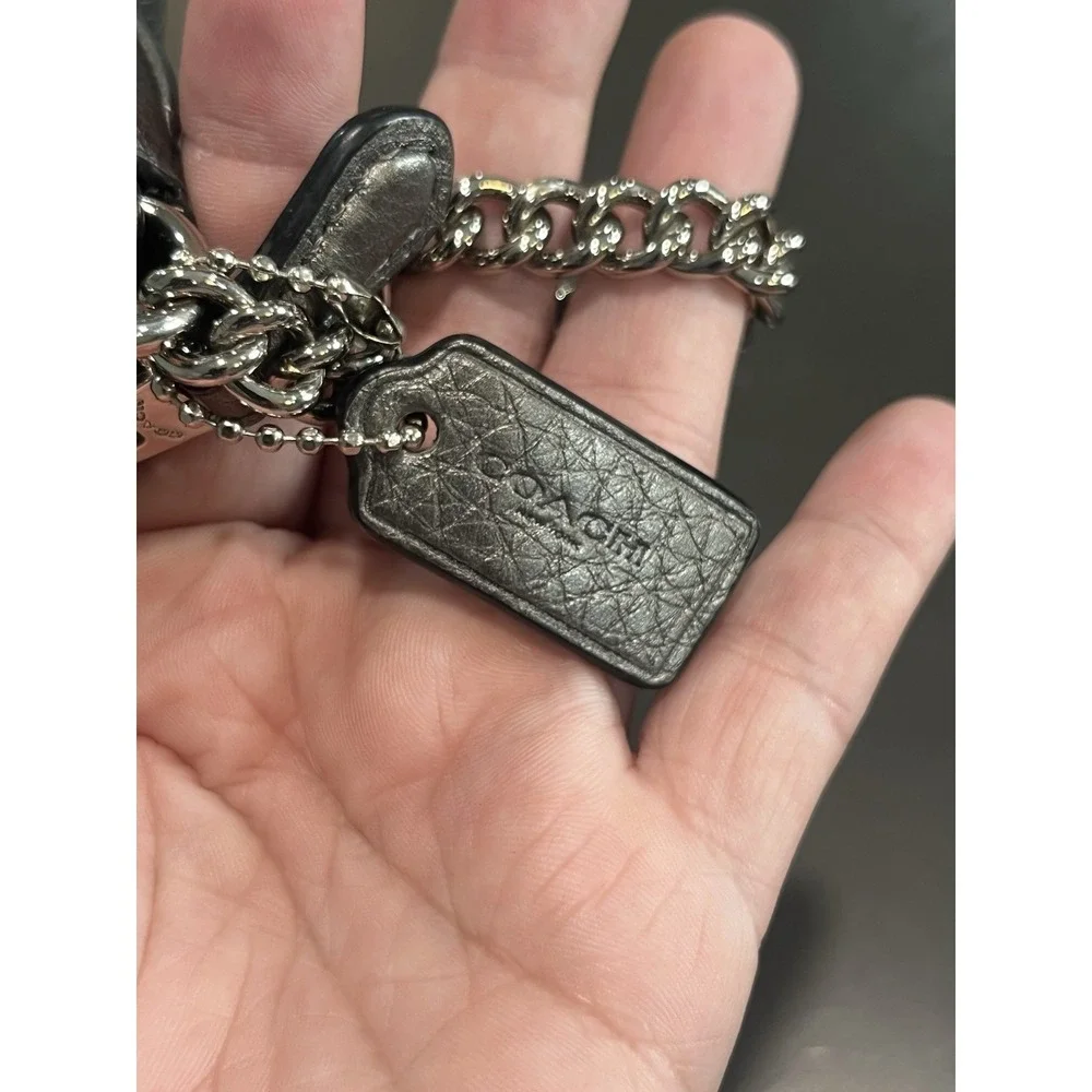 Coach Nolita Wristlet Purse Metallic Silver Chain Strap Y2K Style HTF